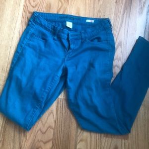 Teal skinny jeans